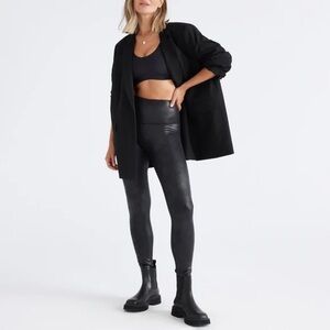 Knix Sculpt Leggings Faux Leather Black Size Medium